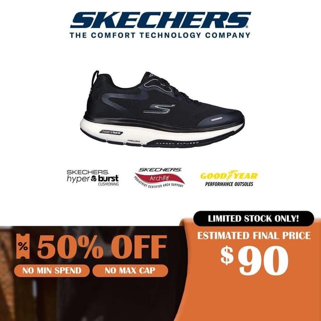 Skechers Online Exclusive Men GOwalk Workout Walker Keep Up Walking Shoes - 216451-BKW Live_50