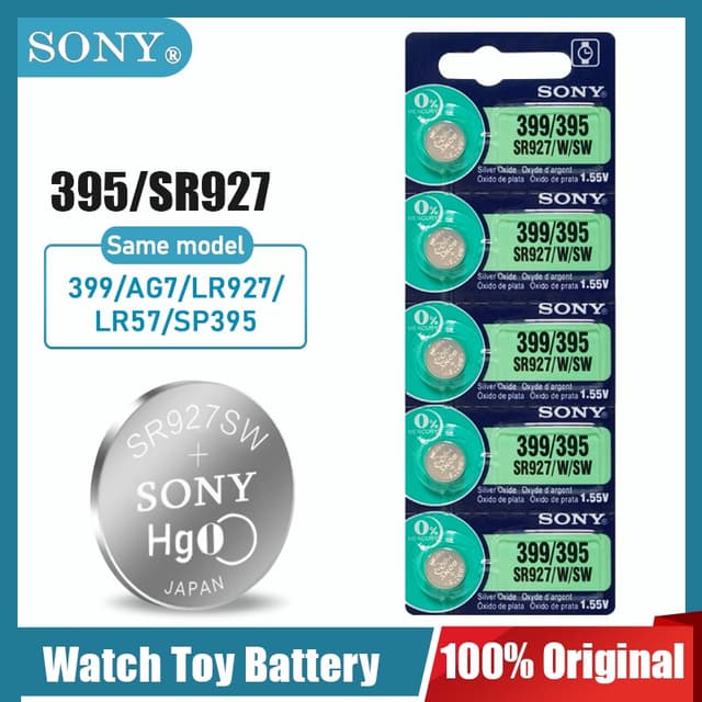 Sony 395 399 SR927SW SR927 AG7 LR927 SR927W 1.55V Silver Oxide Battery For Watch Toy Remote Control Calculator Button Coin Cell
