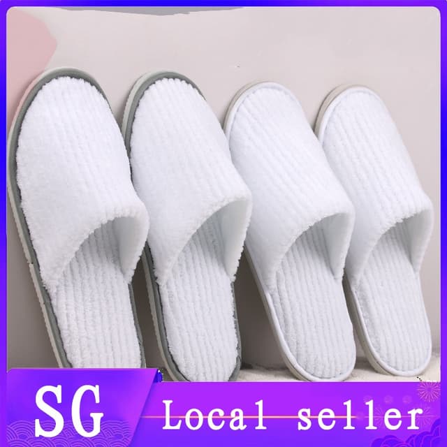 (✅SG In Stock )Hotel Travel Spa slippers Portable Home bedroom Men Women bathroom Cotton Slippers
