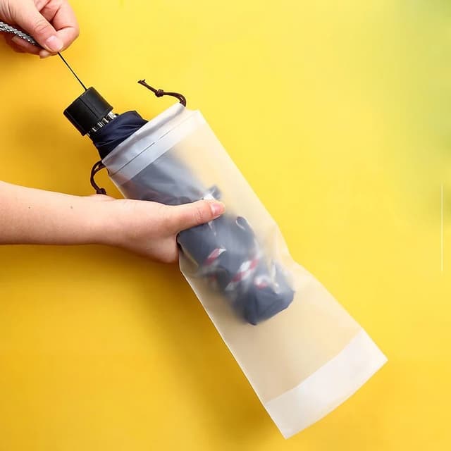 Umbrella Drawstring Storage Bag / Travel Translucent Waterproof Storage Pouch / Reusable Bundle Mouth Umbrella Cover Organizer