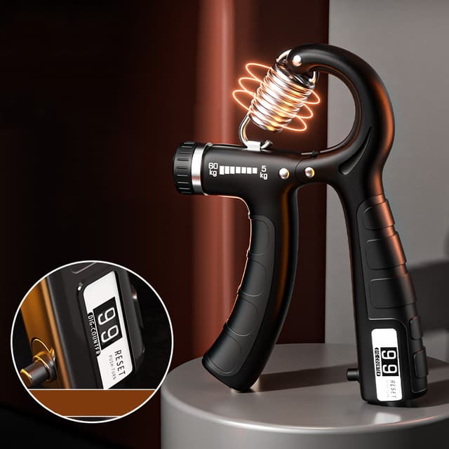5-60kg Hand Grip Exerciser Hand Grip Adjustable Countable Grip Wrist Training Strength Spring