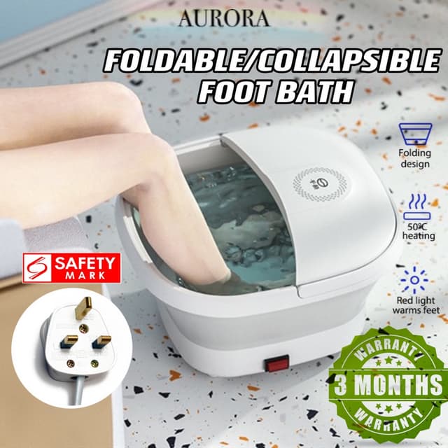 Aurora Official SG Seller Foot Bath Bucket Foot Spa Folding Foot Bath Tub Foot Massage Foot Bath Massager