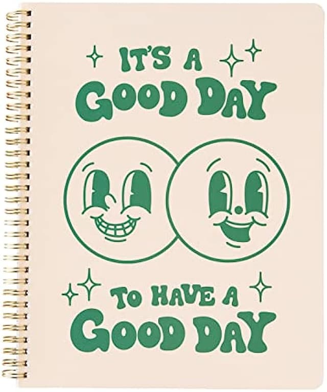 Cute Large Spiral Notebook with Lined Paper, 8.75 x 11 inches, Aesthetic Notebook College Ruled Pages, Back to School Supplies, Wire Bound Journal for Office Work