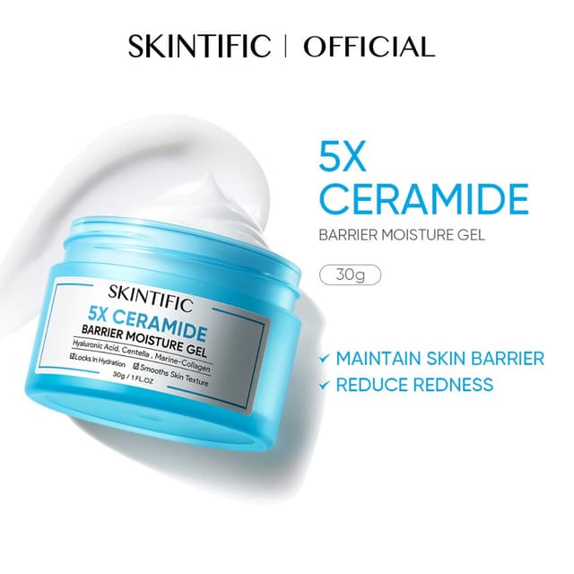 SKINTIFIC 5X Ceramide moisturiser Skin Barrier Repair Moisturizer Skincare Gel Moisturizer Face Moisturise,30g