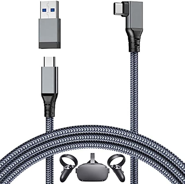 for Oculus Quest Link Cable 10FT Virtual Reality Headset Cable Fast Charging & High Speed Data Transfer Long USB 3.2 Type C to C Gen1 Compatible with Oculus Quest 2/1 and Gaming PC