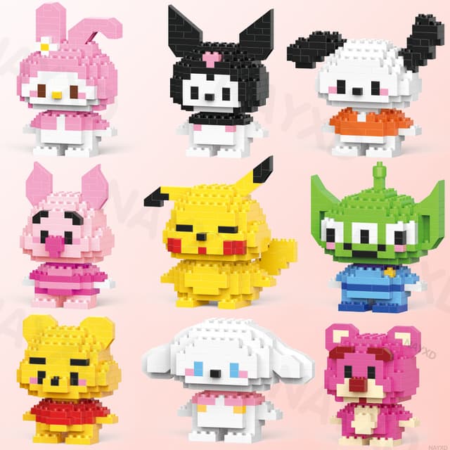 50 styles cute little animal building block toy