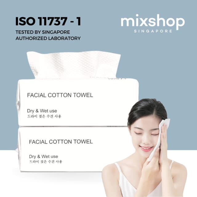 mixshop Disposable Facial Cotton Towel, Makeup Remover Tissue, Towel, Large and Thick wipes