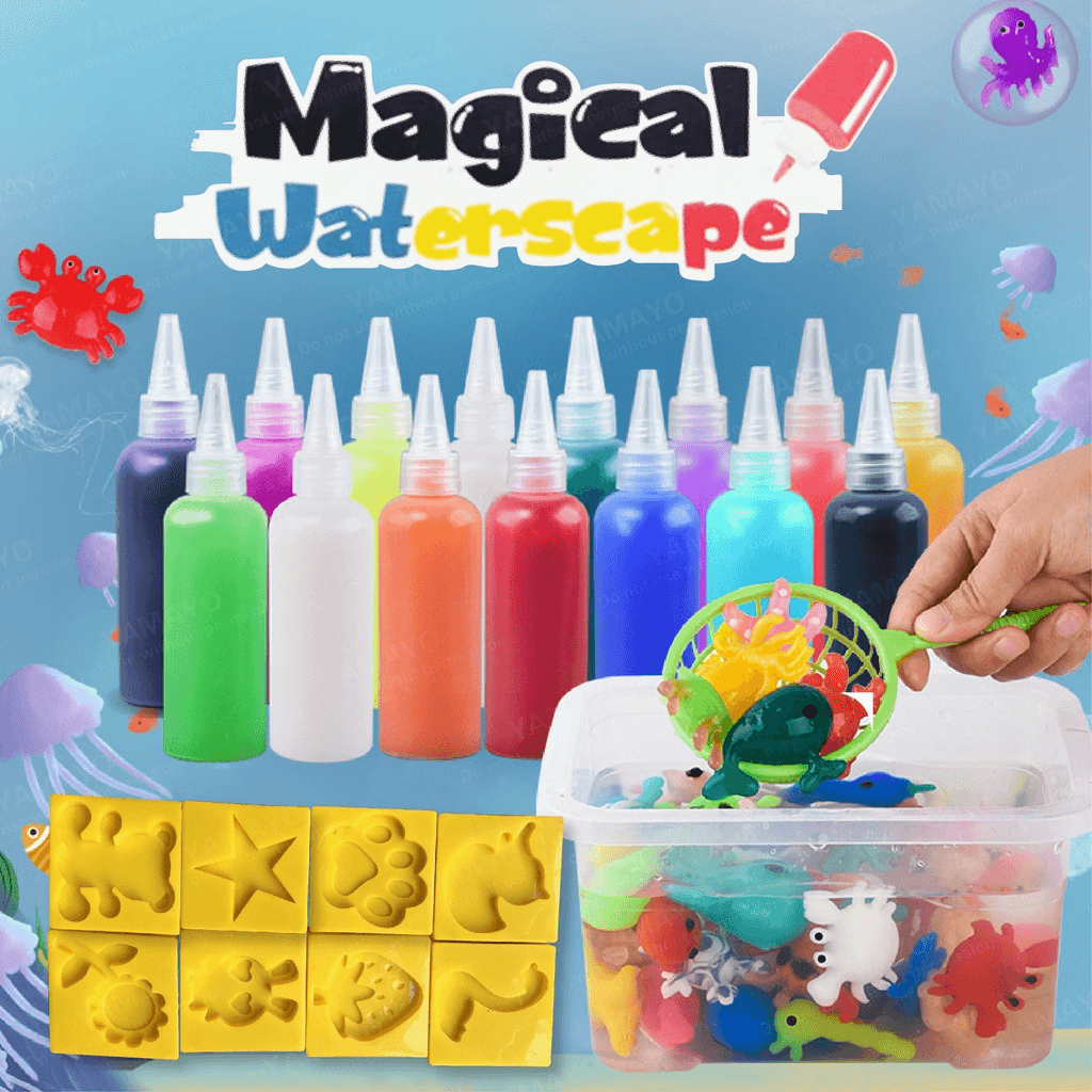 Specool® DIY Magical Waterscape Floating Set Water Aqua Jelly Sensory Early Education Toys
