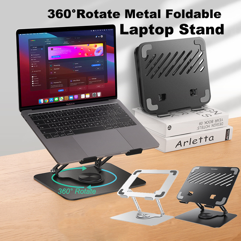 360° Rotating Metal Laptop Stand Tablet Stand Heat Dissipation Laptop Stand Foldable Lifting Tablet Mac Support Stand