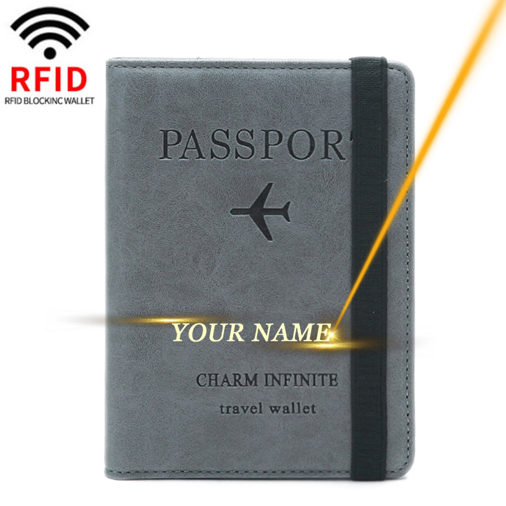 RFID Passport Cover Travel Wallet Passport Holder Men's Bank Card Holder Case Women Credit ID Document