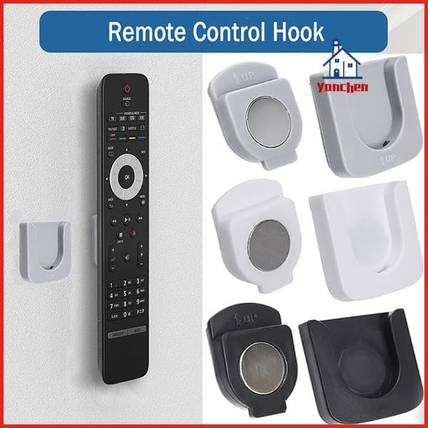 [Wholesale Price]Wall Mounted Remote Controller Holder/ Self Adhesive Storage Hanger/ Holder Hook/ Punch-free Anti-Lost Storage Hook/ Fridge Sticker Home Organizer Hooks