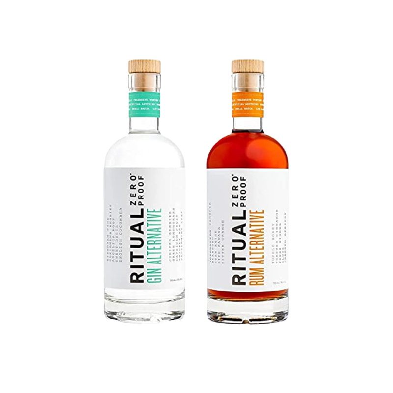RITUAL ZERO PROOF Gin & Rum Alternatives | Award-Winning Non-Alcoholic Spirits | 25.4 Fl Oz (750ml) Each | Low & No Calories | Keto, Paleo & Low Carb Diet Friendly | Alcohol Free Cocktails