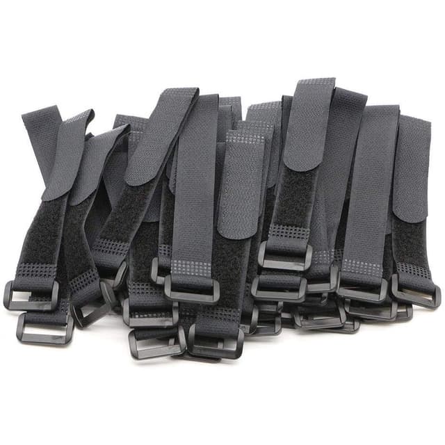 30Pcs Reusable Fastening Cable Straps with Buckle Variety Sizes Multi-Purpose Cinch Strap for Bike, Boat, Extension Cords, Ropes, Hoses Organization