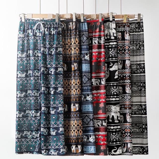 Elephant Long Pants Casual Comfortable To Wear Soft Fabric Light Ventilation Can Be Worn By Both Men And Women.