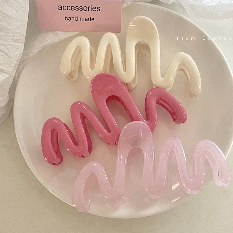 Korean Frosted Jelly Hair Clamp Fashion Grab Hair Clip New Hair Claws Clip