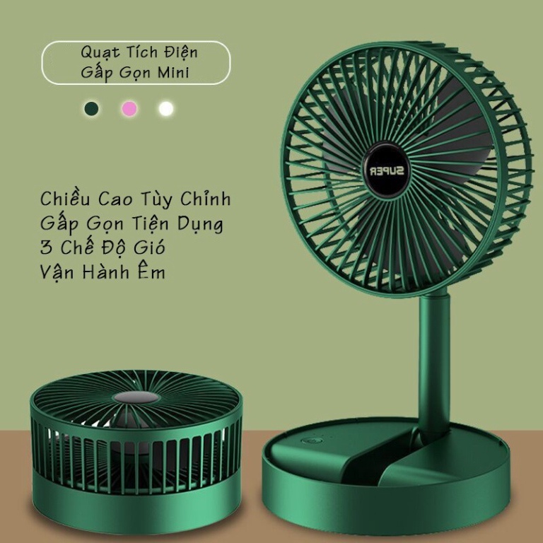 Kimviento 3600mAh Folding Fan Potable 8 Inch USB Rechargeable Mini Fans For Outdoor Sport