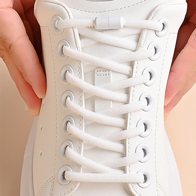 1 Pair Off-Free Shoelaces Capsule Buckle Elastic Lazy Shoelaces Fashionable Shoelaces Suitable for Sneakers