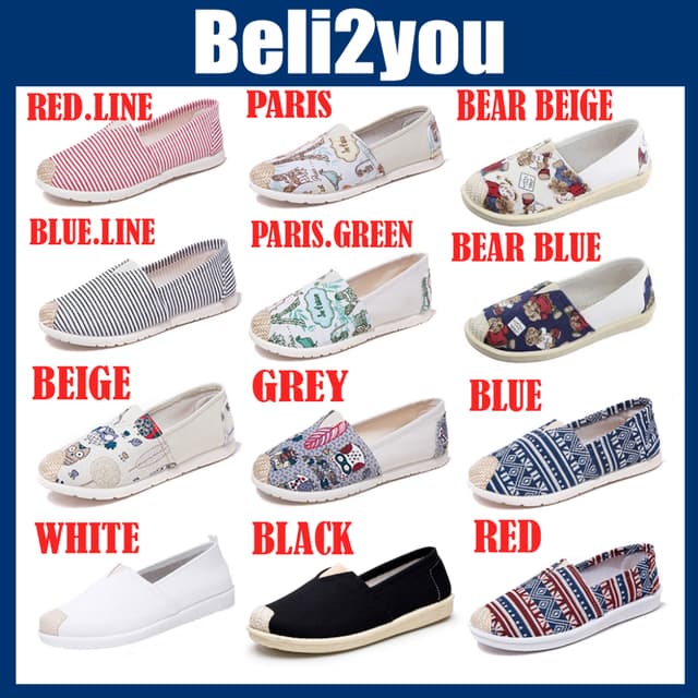 Loafer Shoes Women Casual Flat Shoes Women Kasut Wanita Kasut Sarung Wanita Toe Flat Shoes Kasut Perempuan