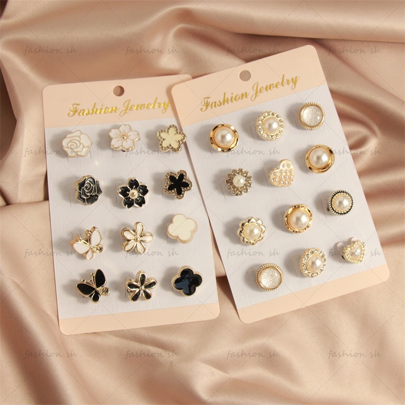 12pcs pearl baby brooch small brooch safety pin lovely brooch M70098
