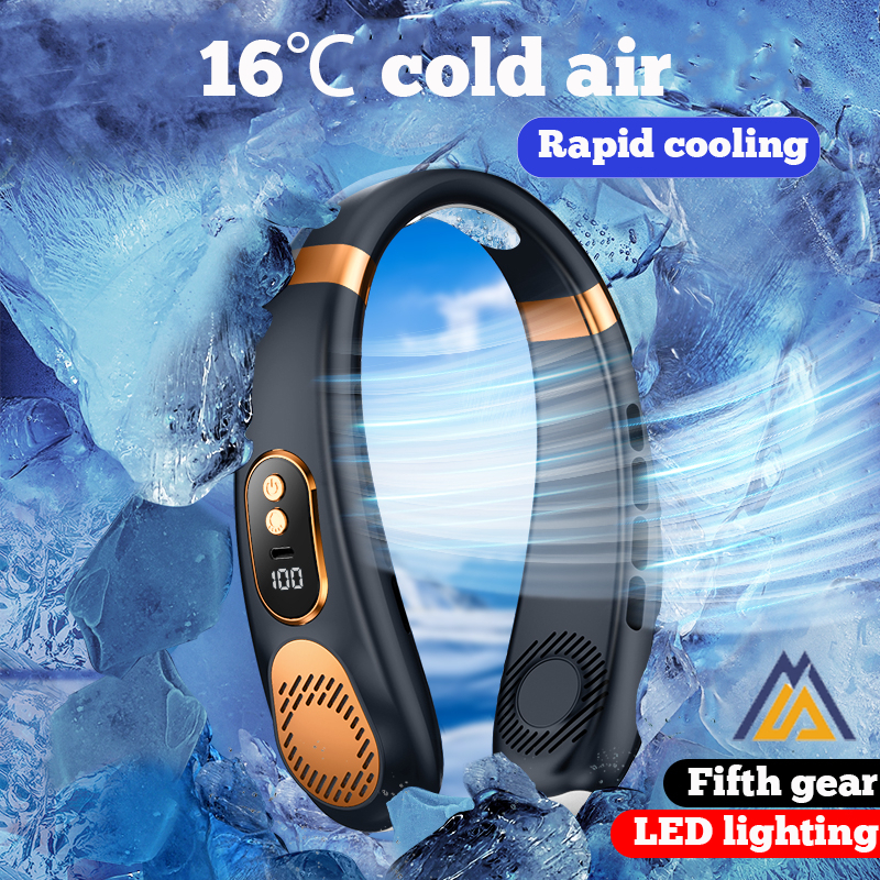 SG STOCK portable fan neck fan fan 3-speed silent strong wind Mini Handheld Fan Hands-free Neck Fan Rechargeable Battery Small Fan 3000mAh Battery USB Rechargeable Outdoor fan