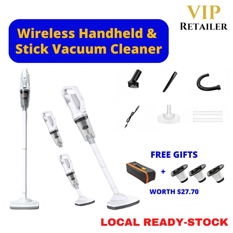 (VIP Retailer) Cordless Vacuum Cleaner | Car Home | Wet & Dry Strong Suction 12000Pa Handheld Vacuum Cleaner 无线吸尘器 无线吸尘机