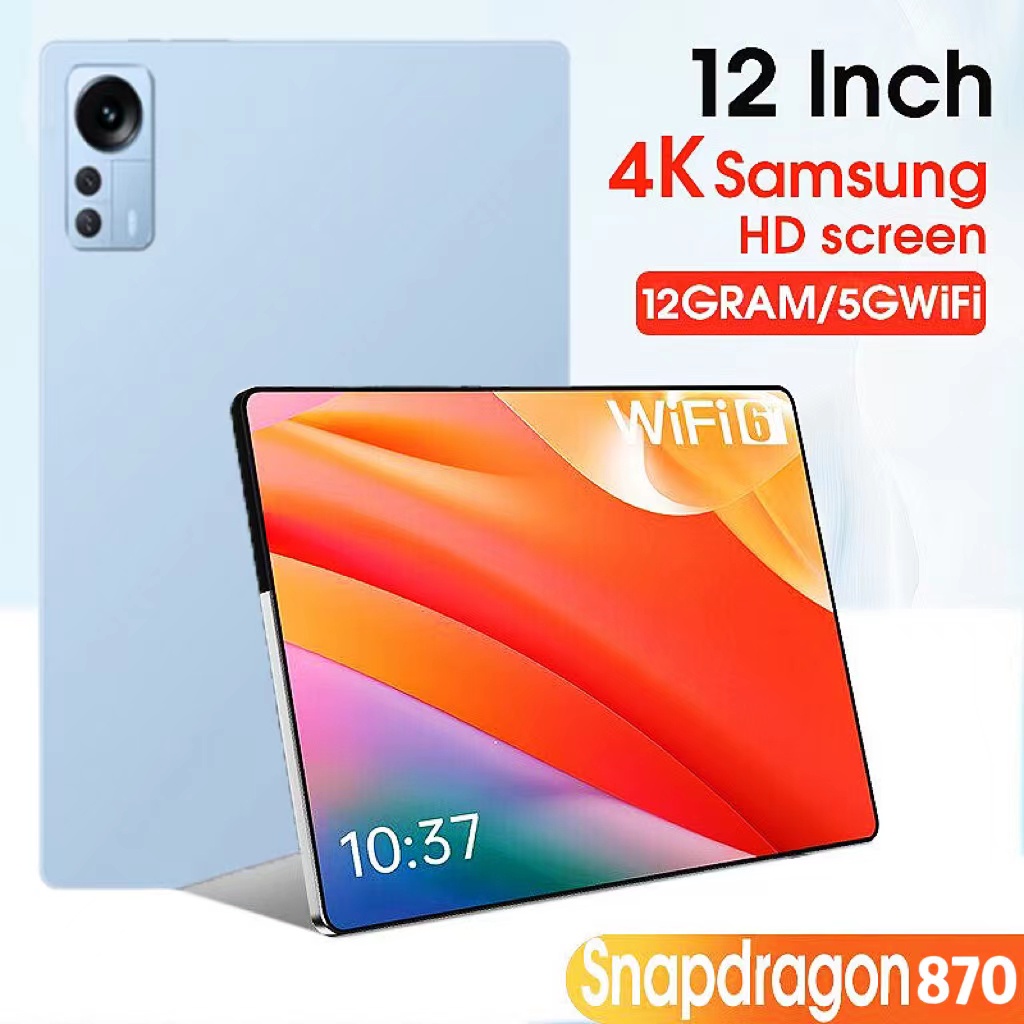 【3 years warranty】2023 New Android 12.0 2k HD Screen Snapdragon 870 Global Tablet 5G Dual SIM Card or WIFI GPS