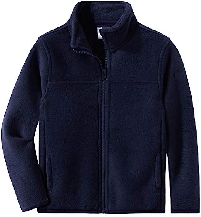 Spring&Gege Youth Solid Full-Zip Polar Fleece Jacket for Children
