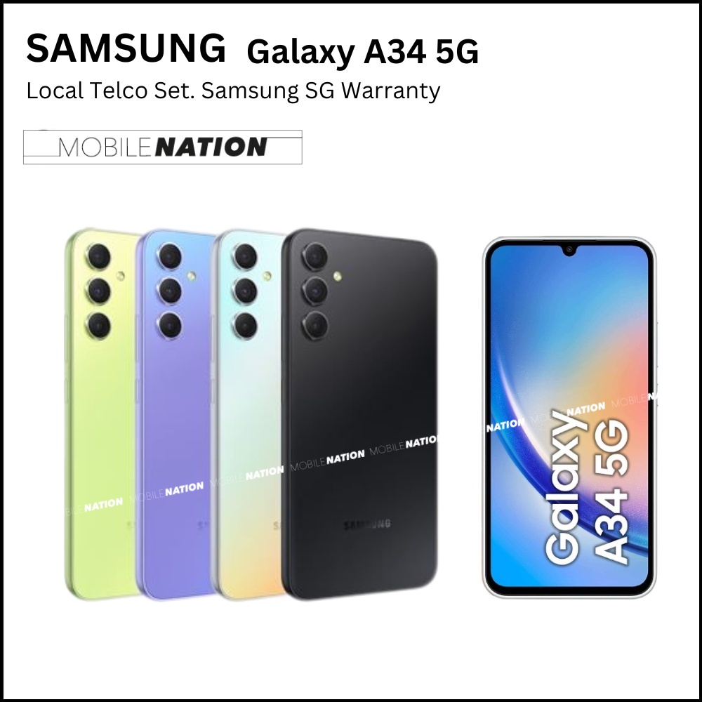 SAMSUNG GALAXY A34 5G (8GB +128GB) | A33 | A32 | 1 Year Warranty by Samsung