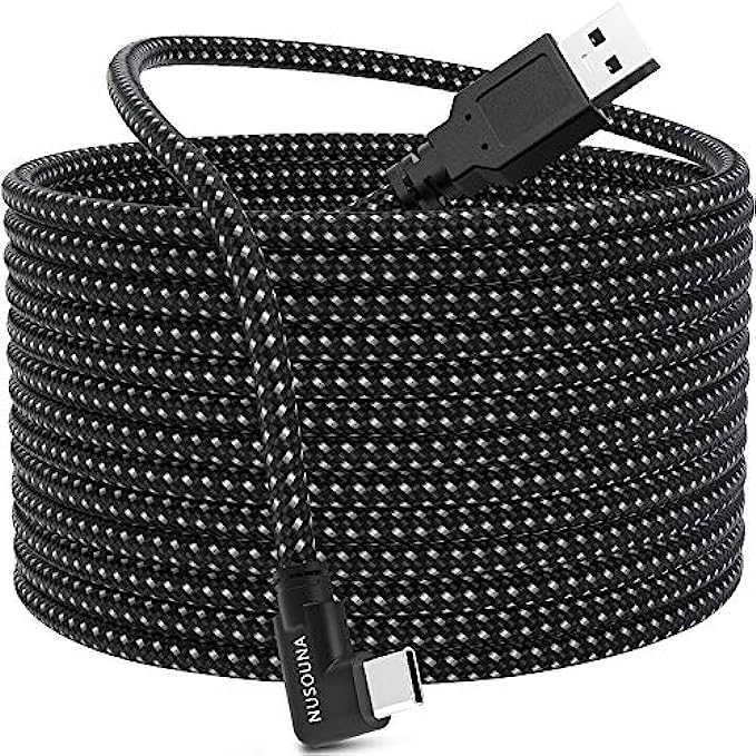Compatible with Oculus Quest 2 Link Cable, Fast Charging&High Speed Data Transfer, Durable Nylon Braided, USB A to USB C 3.2 Gen1 Cord for VR Headset and Gaming PC (10FT/3M)