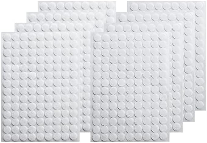 Self Adhesive Dots, 1000 Pcs(500 Pairs) 0.39 inch Strong Adhesive Dots for Classroom, Hook & Loop Sticky Dots for Kids DIY, Office, Home (0.39 inch-1000pcs)