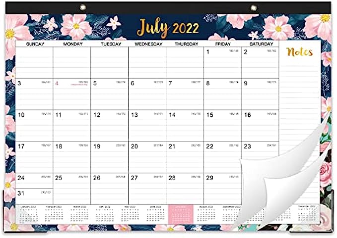 Desk Calendar 2022-2023 - Calendar 2022-2023 from Jul 2022 - Dec 2023,18 Months Large Monthly Desk Calendar, 17" x 12", Desk Pad, , Large Ruled Blocks, to-do List & Notes, Best Desk/Wall