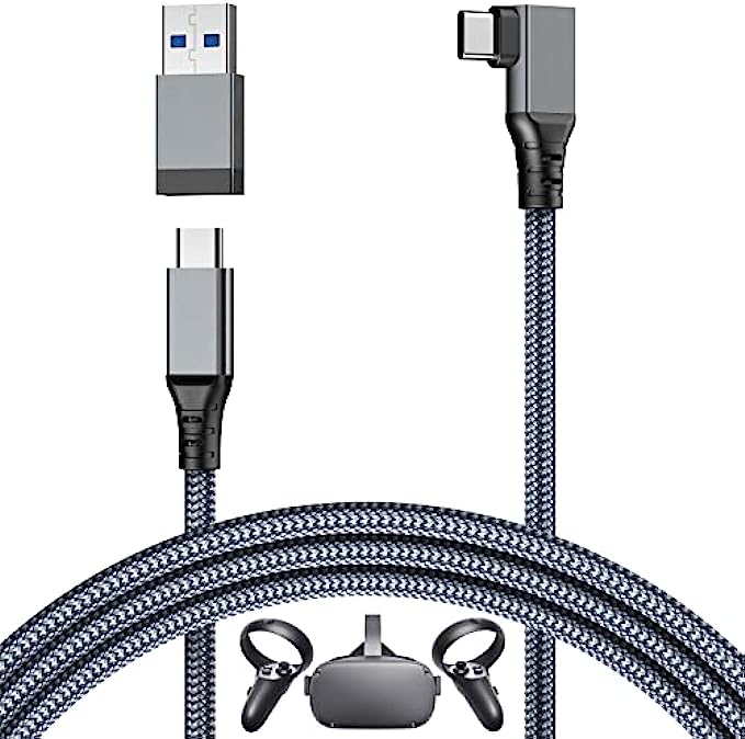 for Oculus Quest Link Cable 10FT Virtual Reality Headset Cable Fast Charging & High Speed Data Transfer Long USB 3.2 Type C to C Gen1 Compatible with Oculus Quest 2/1 and Gaming PC