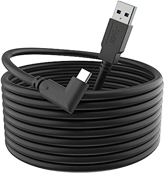 LcueGuk Link Cable Compatible with Oculus Quest 2 Link Cable 16.5FT, USBA to Type C VR Headset Cable for Oculus Quest 2 / Quest 1 Fast Charging & PC Data Transfer Cord for VR Headset and Gaming P