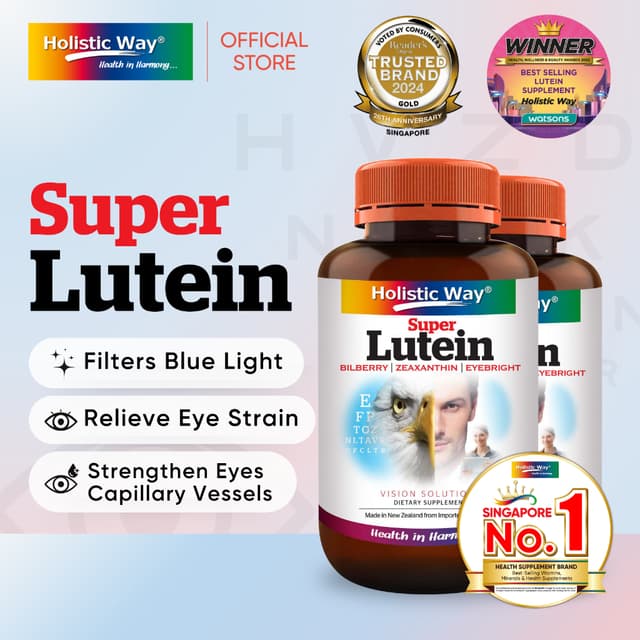 [Bundle of 2] Holistic Way Super Lutein (60 Vegetarian Capsules x 2)