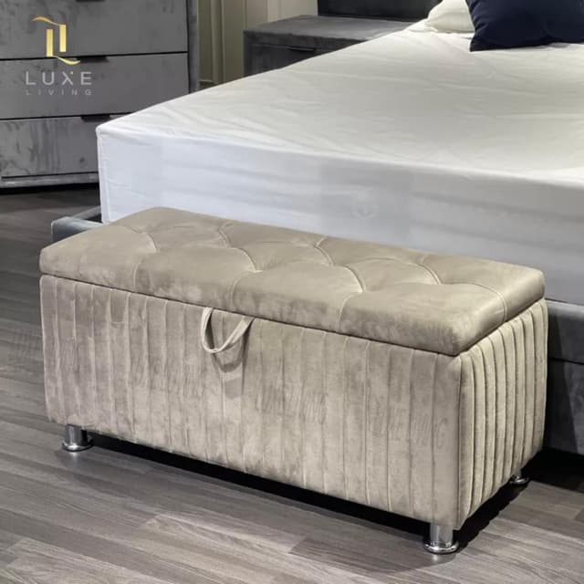 [FREE SHIPPING] Ottoman Storage Bench | Storage Stool | Ottoman | Storage Organiser Organizer