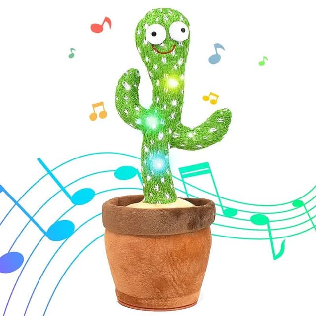 Dancing Cactus Speaking Cactus Baby Toy, Wrought Singing Cactus Repeated What You Say Baby Boy Toy, Plush Electric Saying Cactus 15 Seconds Recorder Baby Girl Toy