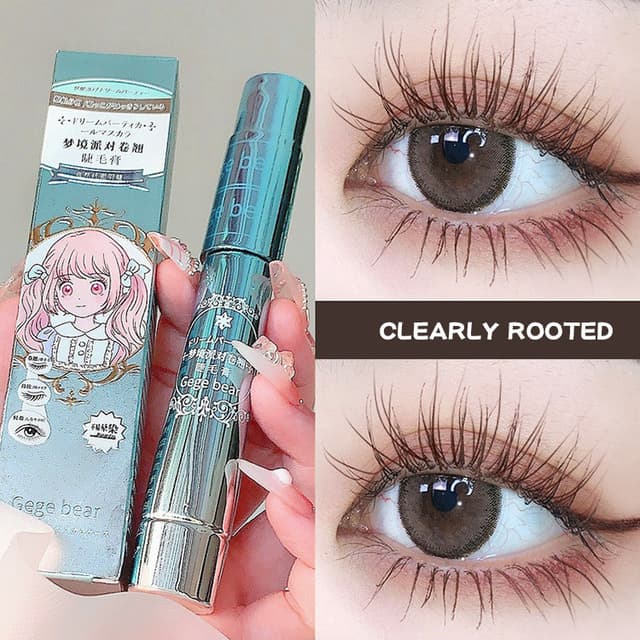 Long-lasting mascara to lengthen, thicken and curl eyelashes, natural and smudge-free