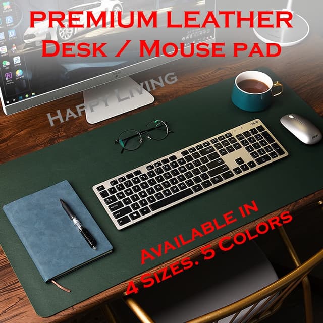 (SG STOCK) Waterproof Leather Desk Mouse Pad - Large Desktop Table Mat Laptop Computer Accessories Keyboard Mousepad