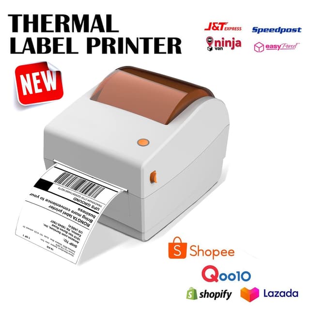 Easylabeltech USB /Bluetooth /WiFi Thermal Printer for Waybill Barcode Label Print