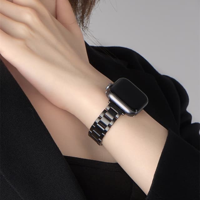 Ladies Slim Stainless Steel Strap Metal Chain For iWatch Series 9 / 8 / 7 / SE / 6 / 5 / 4 / 3 / 2 Compatible with Smart Watch Ultra 2 / ultra 41mm 45mm 40mm 44mm 49mm