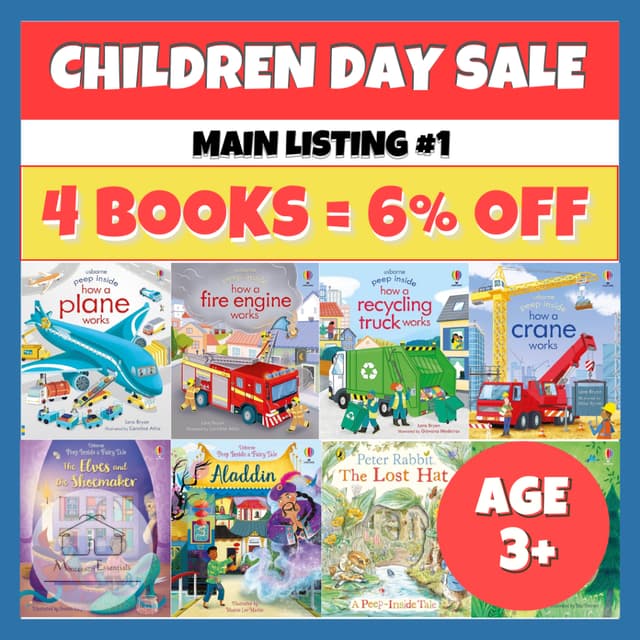 [CLEARANCE] Usborne Peep Inside Books #1 Children English 3D Flap Book Early Education Pop Up Kids Children Day Present
