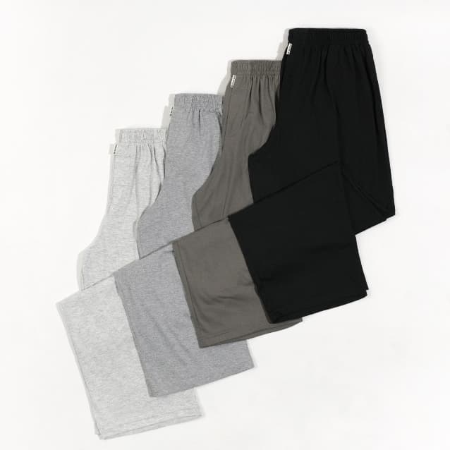 ?? MONOCHROME Home Wear Long Cotton Comfortable Pants Boxers Unisex Men Women Kids Black Lounge Pants