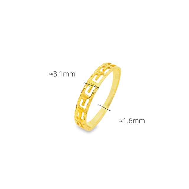 Top Cash Jewellery 916 Gold Half Design Ring