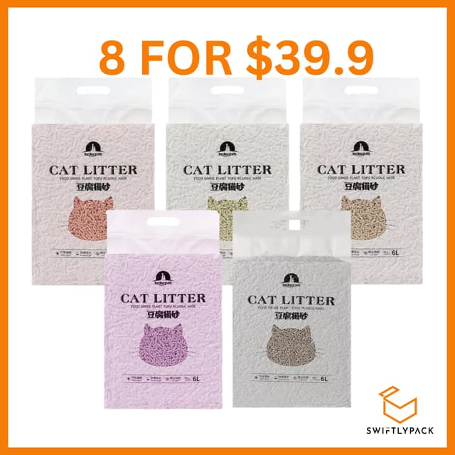 [8 FOR $39.9] Tofu Cat Cleaning Clump Litter (6L) 2.3kg