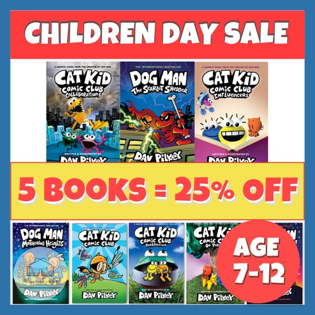 [SG STOCK] Dog Man Individual Book Dav Pilkey Hardcover English Comic Novel Graphic Educational Storybook Kids Children