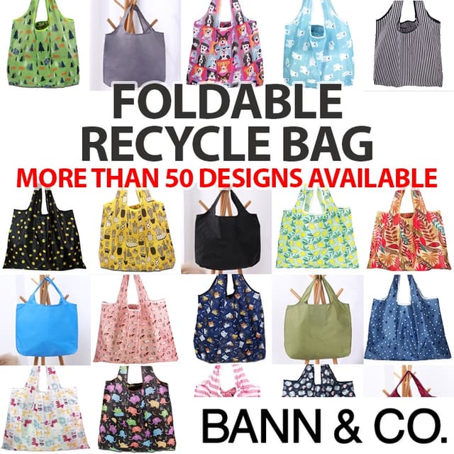 Foldable Shopping / Tote / Eco / Recycle Bag (Reusable)