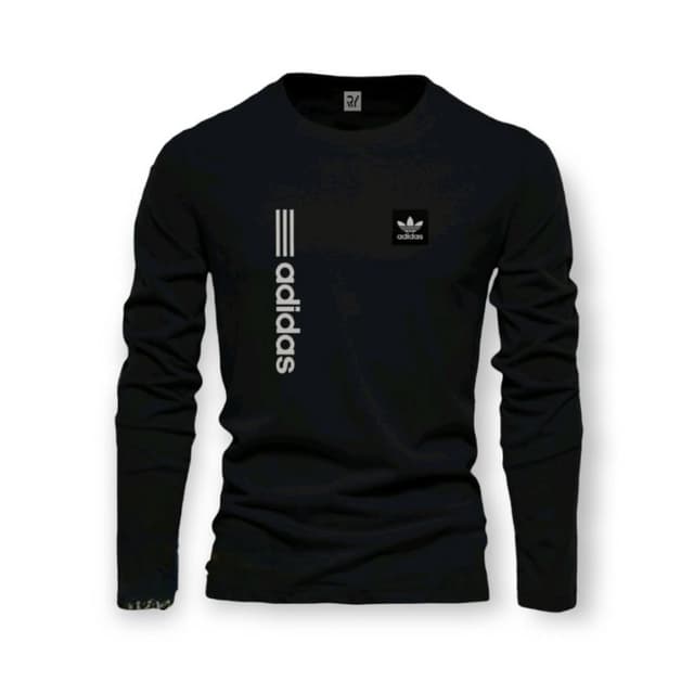 T-shirt Men Women Long Sleeve Addas Block Upright Silver/Premium Distro T-shirt/Cool T-shirt/Men's fashion/T-shirt Long Sleeve tee