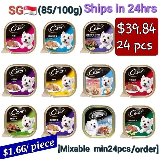 Cesar Dog Food Wet Food 100g/Crafted 85g