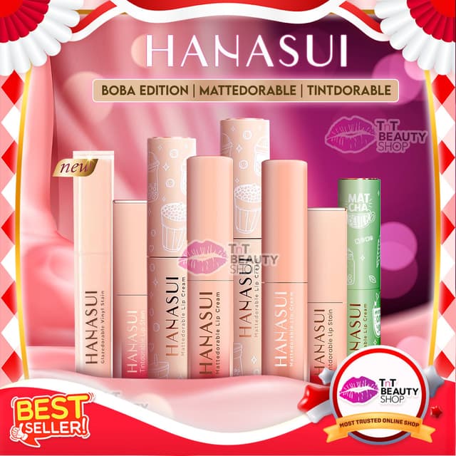 Hanasui Mattedorable Lip Cream | Matte Dorable LipCream Liquid Lipstick Mate BOBA TnT Beauty Shop