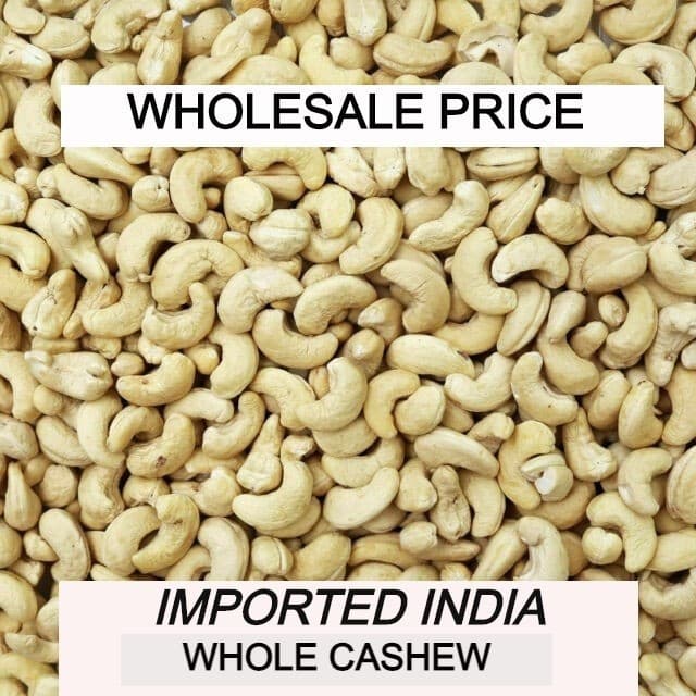 1 kg | 500g 【W320】CASHEW NUT RAW / RAW CASHEW HALVES & CRUMB & ROASTED WHOLED INDIA